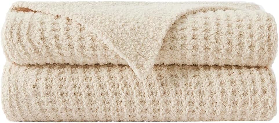 Soft Waffle Weave Decorative Couch Throw Blanket