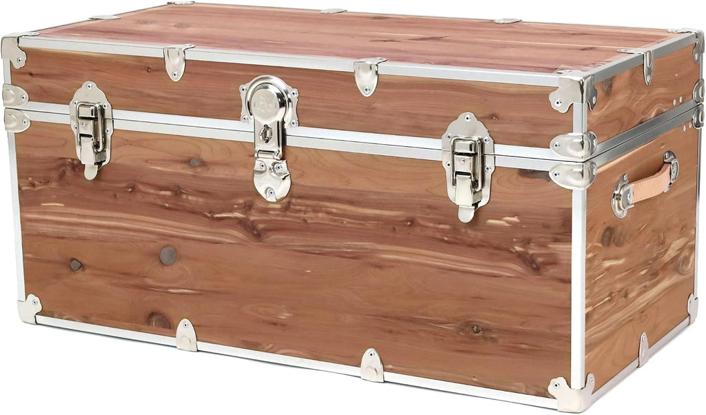 Large Cedar Wood Coffee Table Storage Trunk Bench