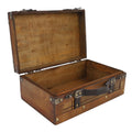 Vintage Wooden Portable Treasure Storage Chest
