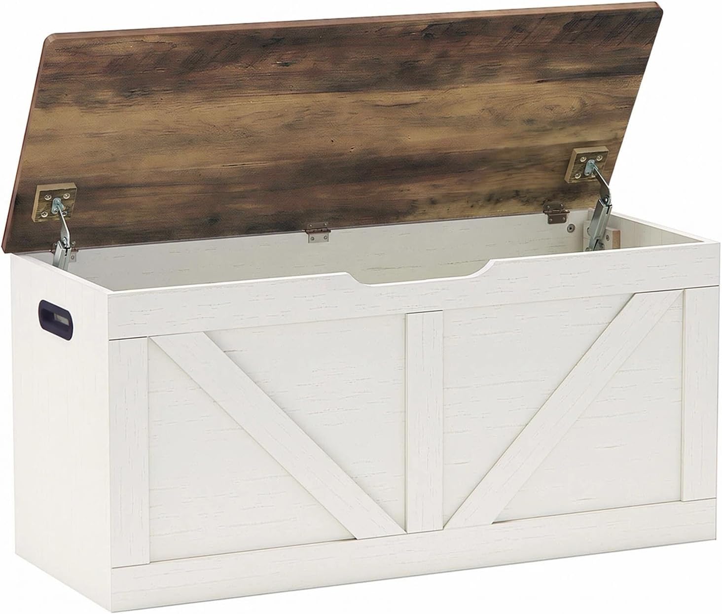 Rustic Wooden Multi‑Purpose Entryway Storage Bench Chest