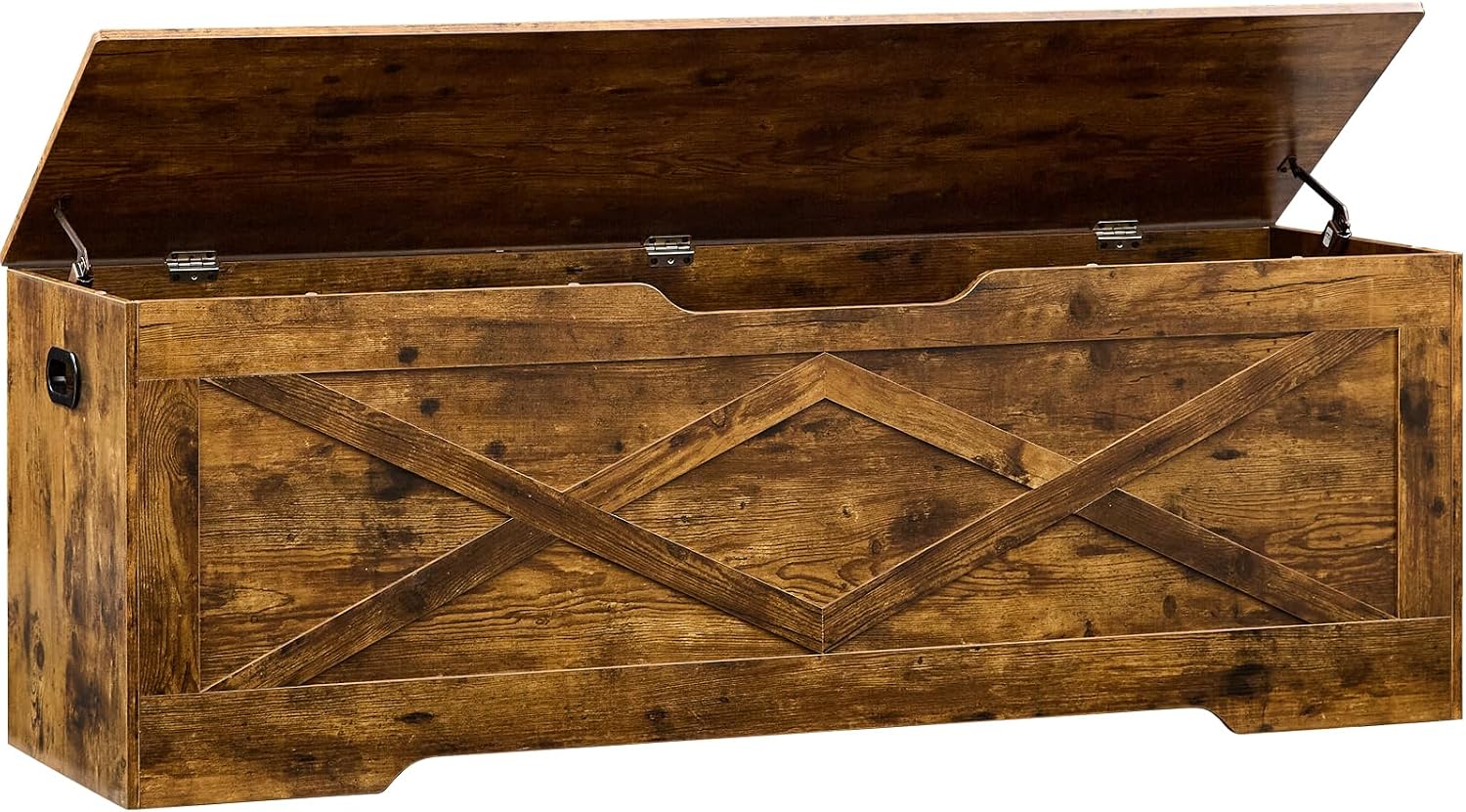 Extra Large Safety‑Hinge Wooden Storage Bench Chest