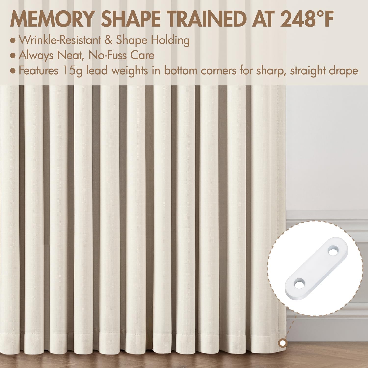 Pinch‑Pleated Full Blackout Window Curtain Panels