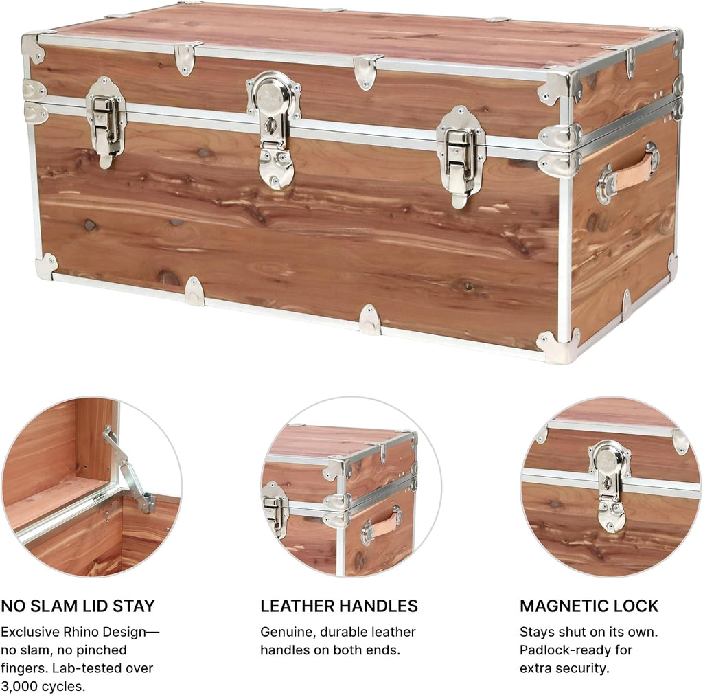 Large Cedar Wood Coffee Table Storage Trunk Bench