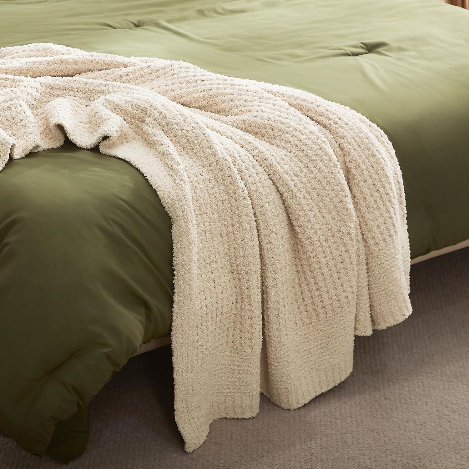 Soft Waffle Weave Decorative Couch Throw Blanket