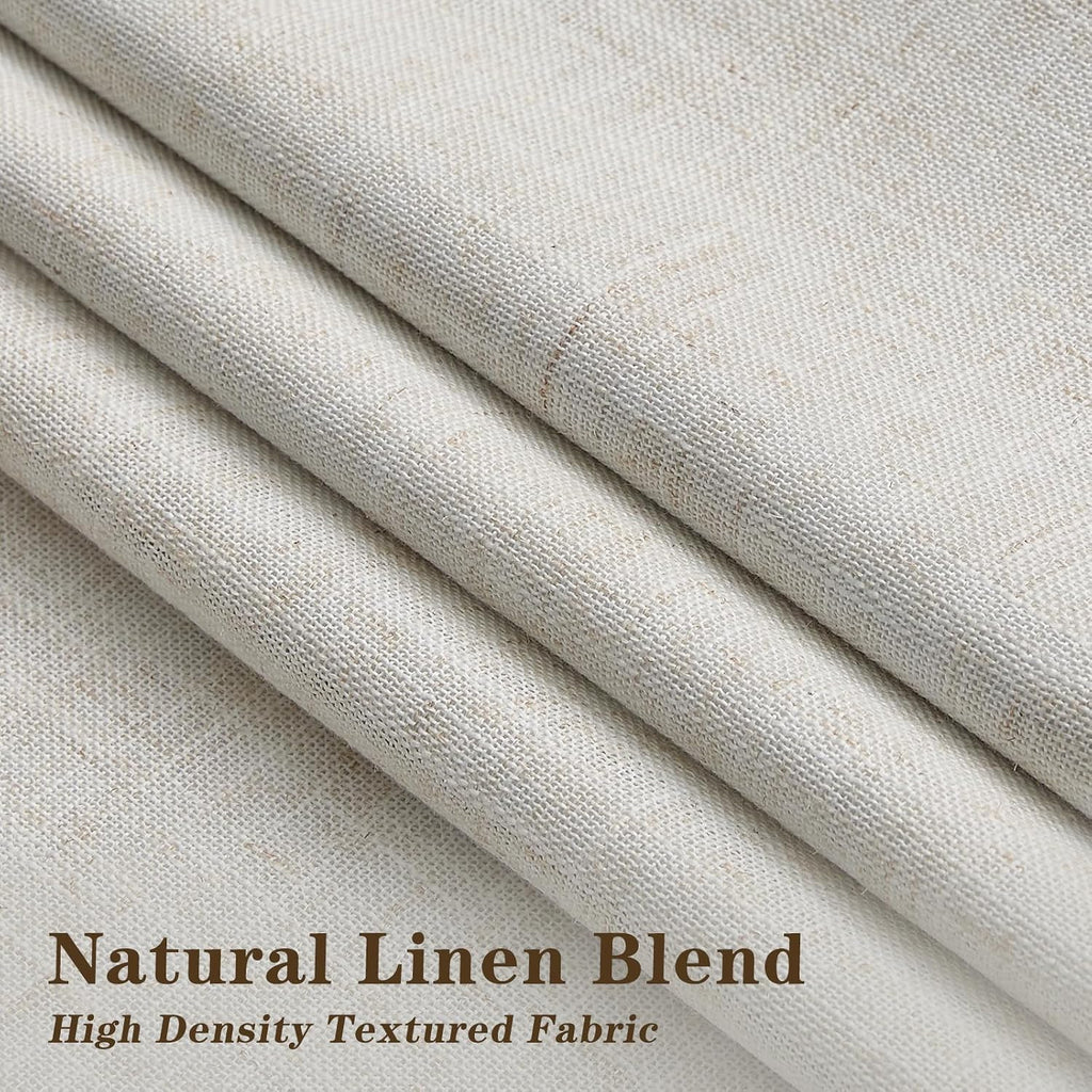 Pinch‑Pleated Linen Blackout Window Curtain Panels
