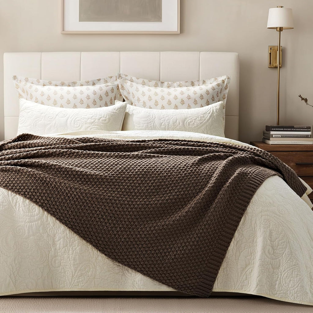 Chunky Chenille Knit Soft Throw Blanket
