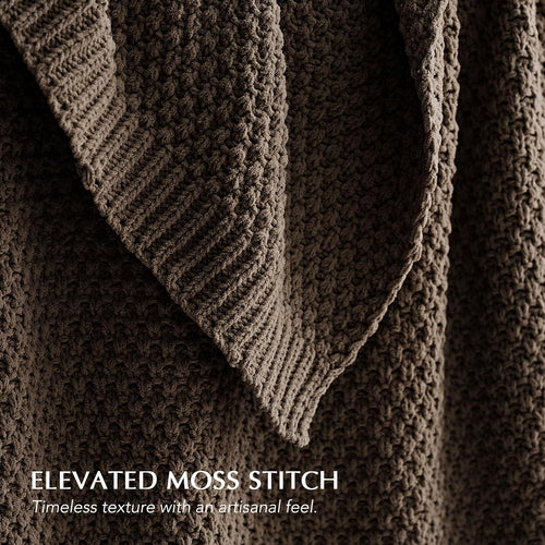 Chunky Chenille Knit Soft Throw Blanket