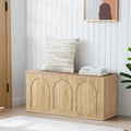 Farmhouse Wooden Flip‑Top Hallway Storage Bench Chest