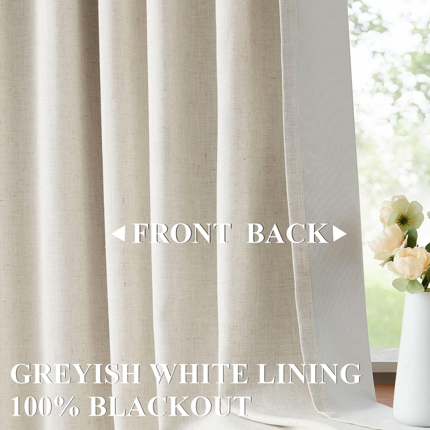 Linen‑Blend Pinch‑Pleated Blackout Window Drapes