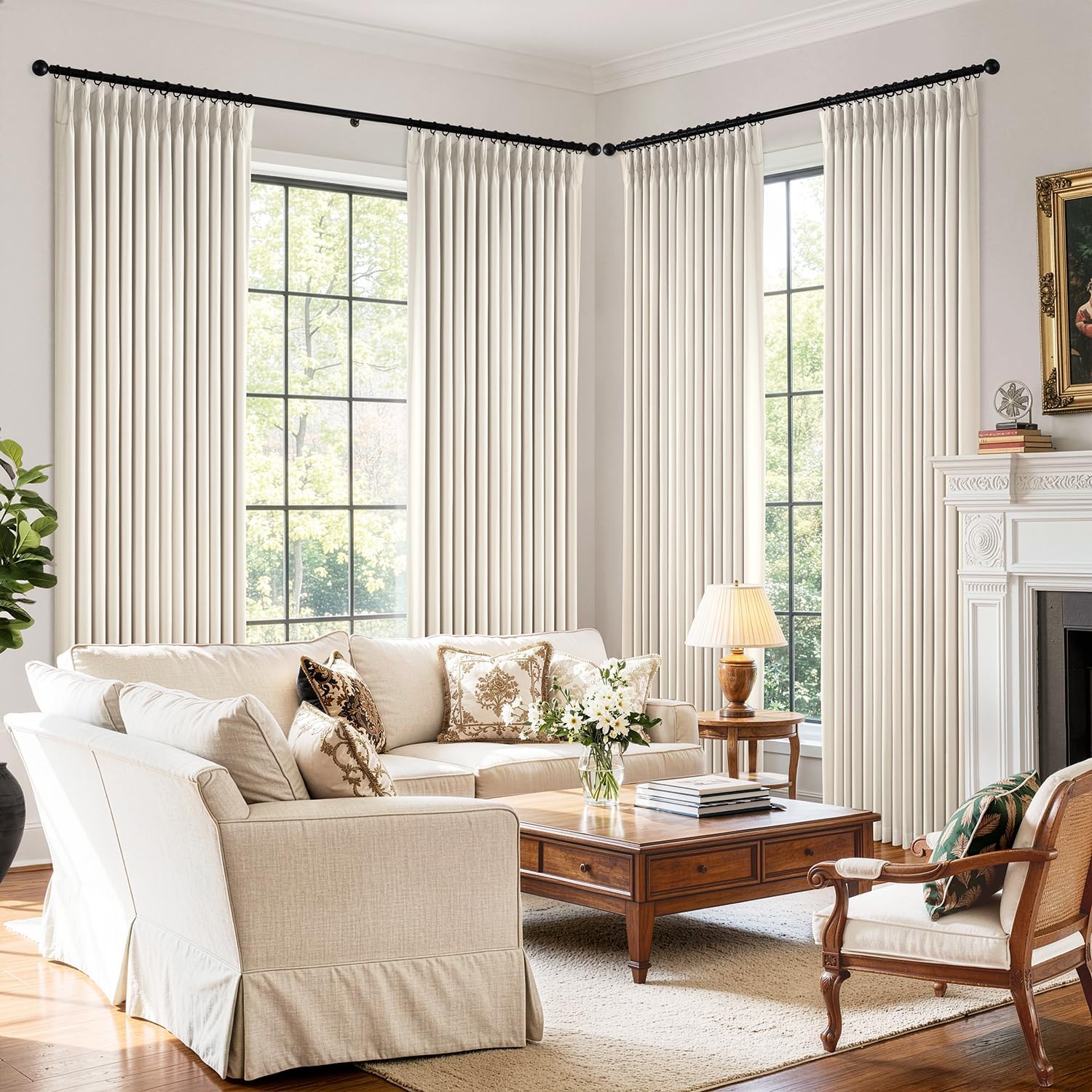 Pinch‑Pleated Full Blackout Window Curtain Panels