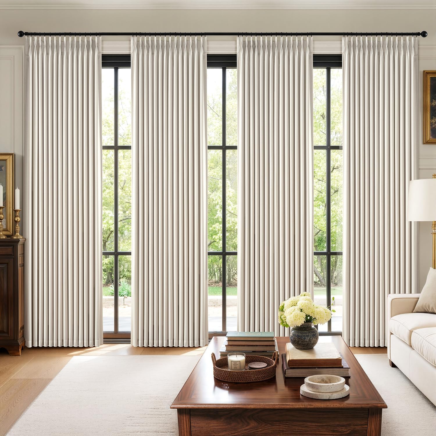 Pinch‑Pleated Full Blackout Window Curtain Panels