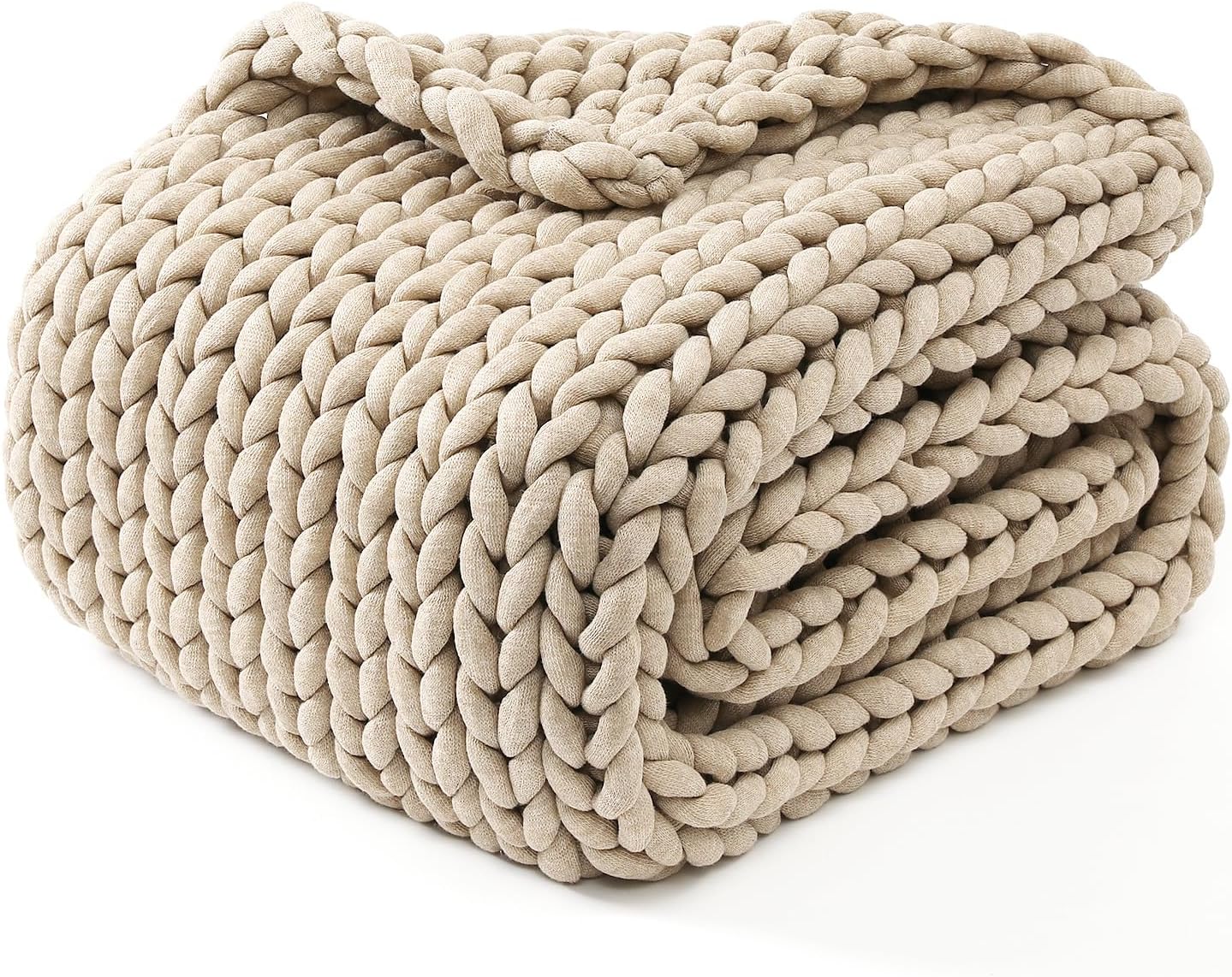 Hand Knitted Chunky Soft Throw Blanket