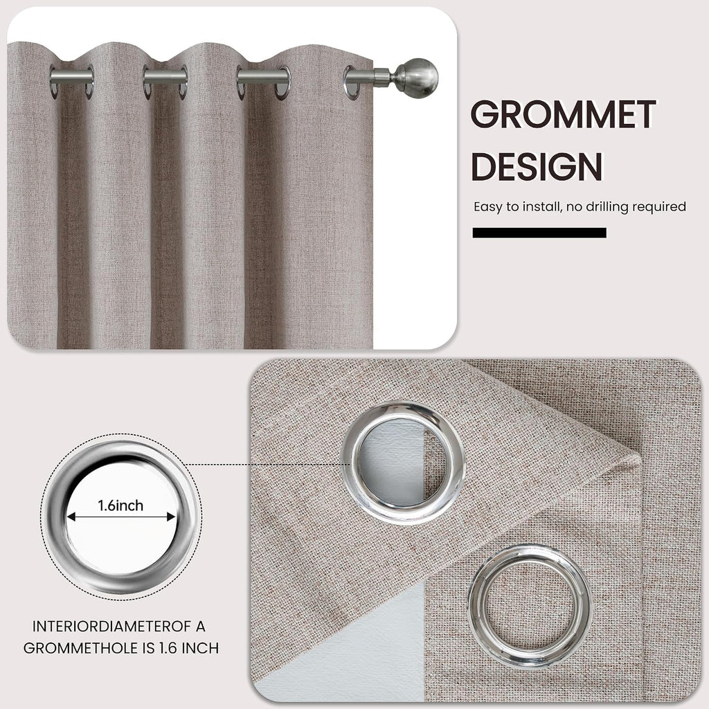 Thermal Grommet Blackout Window Curtain Drapes